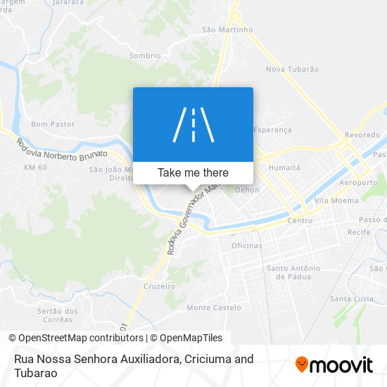 Mapa Rua Nossa Senhora Auxiliadora