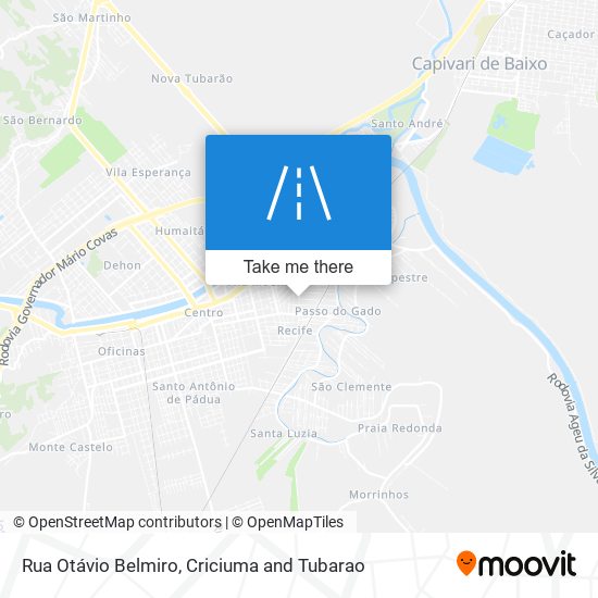 Mapa Rua Otávio Belmiro