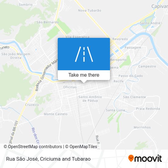 Rua São José map