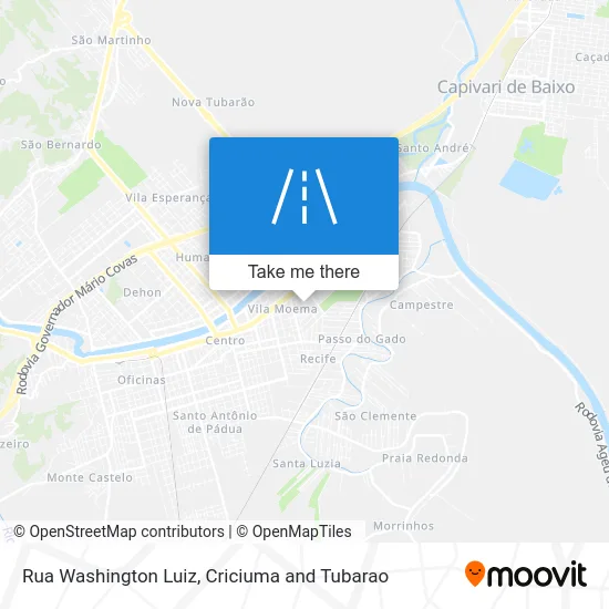 Rua Washington Luiz map