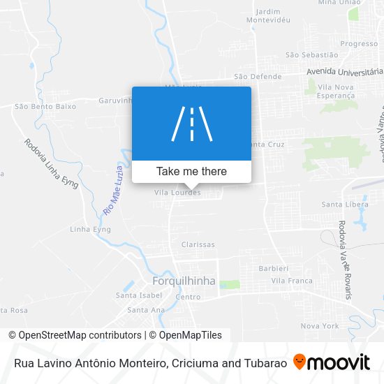 Rua Lavino Antônio Monteiro map