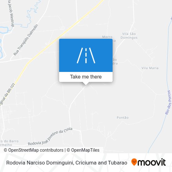 Rodovia Narciso Dominguini map