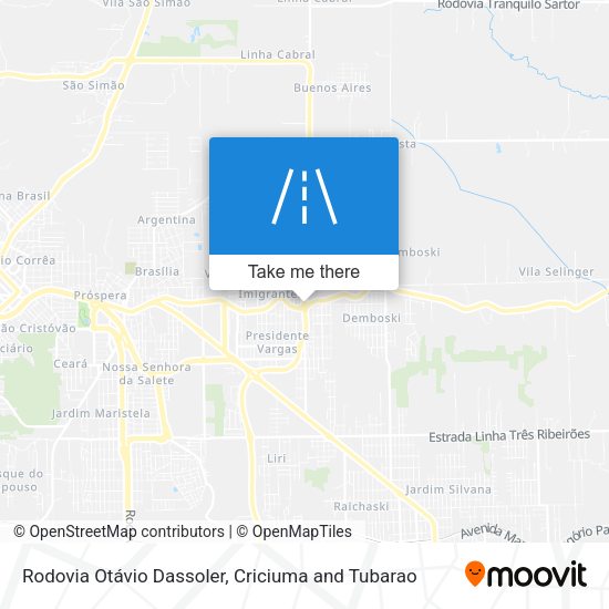 Rodovia Otávio Dassoler map