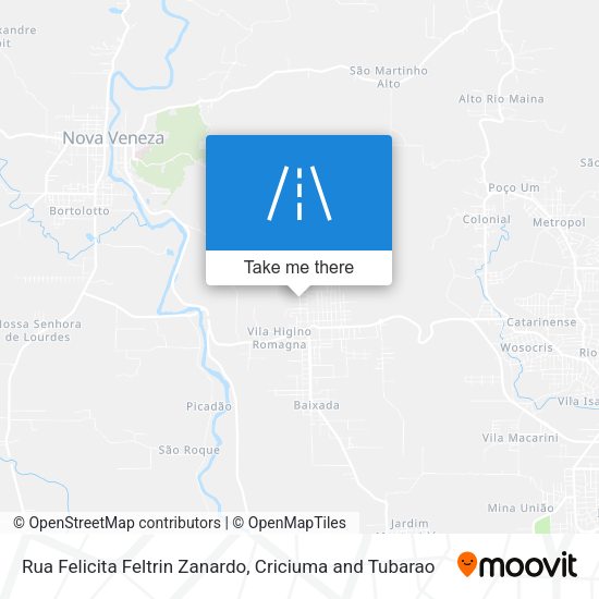 Rua Felicita Feltrin Zanardo map