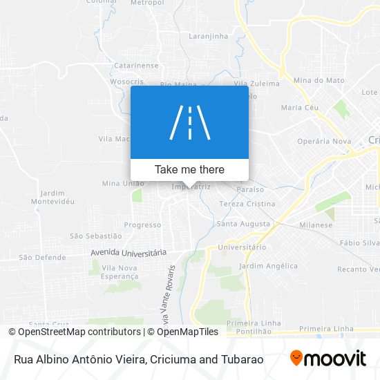 Mapa Rua Albino Antônio Vieira