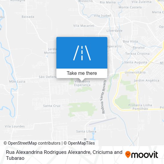 Rua Alexandrina Rodrigues Alexandre map