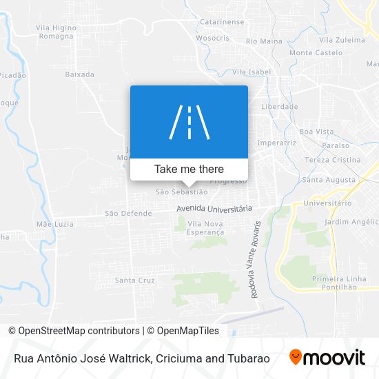Rua Antônio José Waltrick map