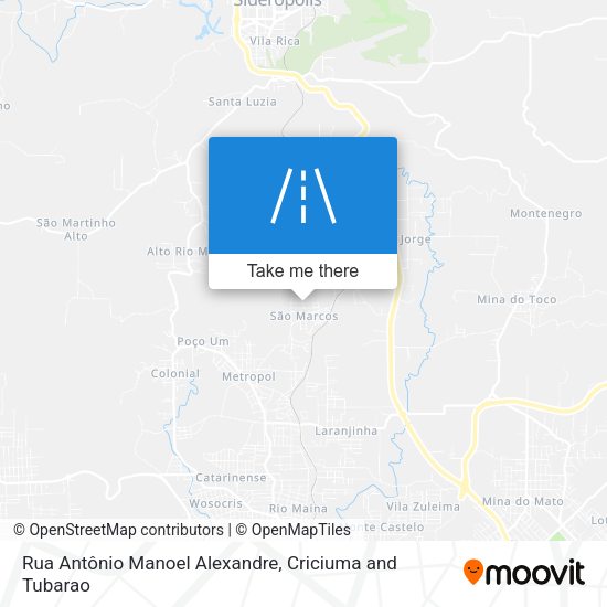 Rua Antônio Manoel Alexandre map