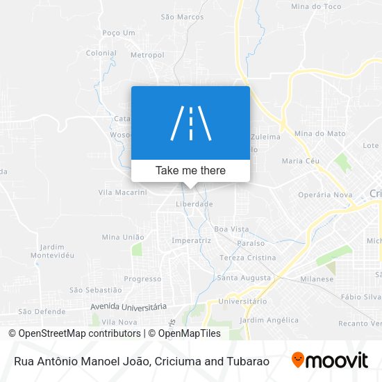 Rua Antônio Manoel João map