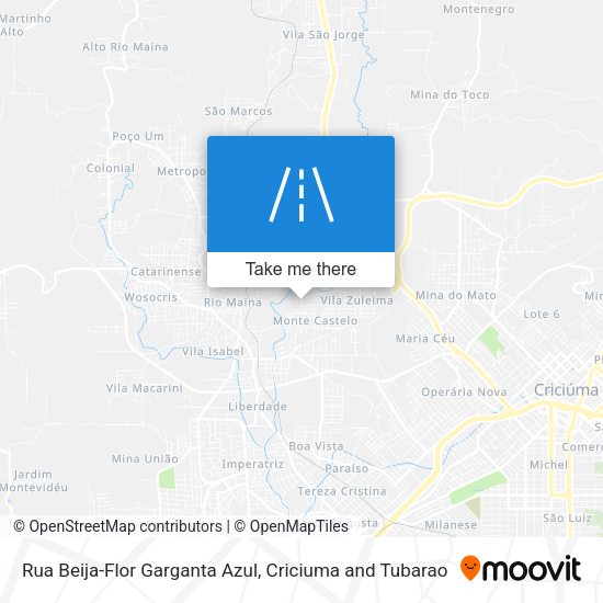 Rua Beija-Flor Garganta Azul map