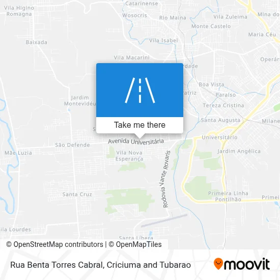 Rua Benta Torres Cabral map