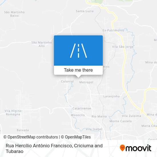 Rua Hercílio Antônio Francisco map