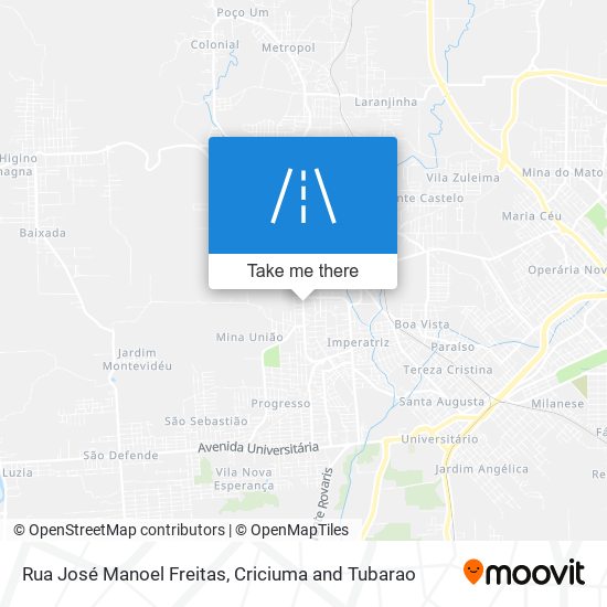 Mapa Rua José Manoel Freitas