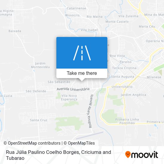 Rua Júlia Paulino Coelho Borges map