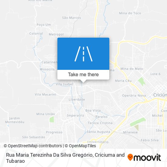 Rua Maria Terezinha Da Silva Gregório map