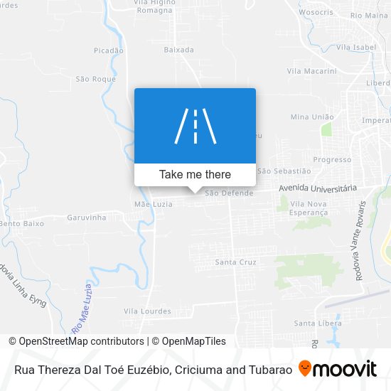Rua Thereza Dal Toé Euzébio map