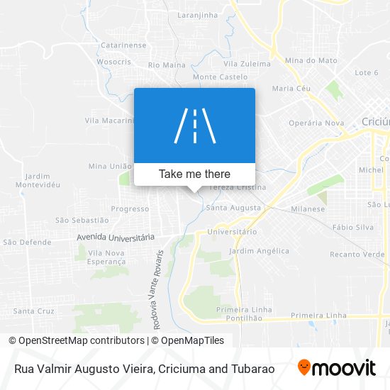 Rua Valmir Augusto Vieira map