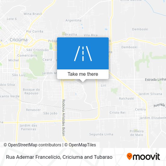Rua Ademar Francelício map