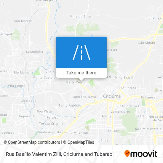 Rua Basílio Valentim Zilli map