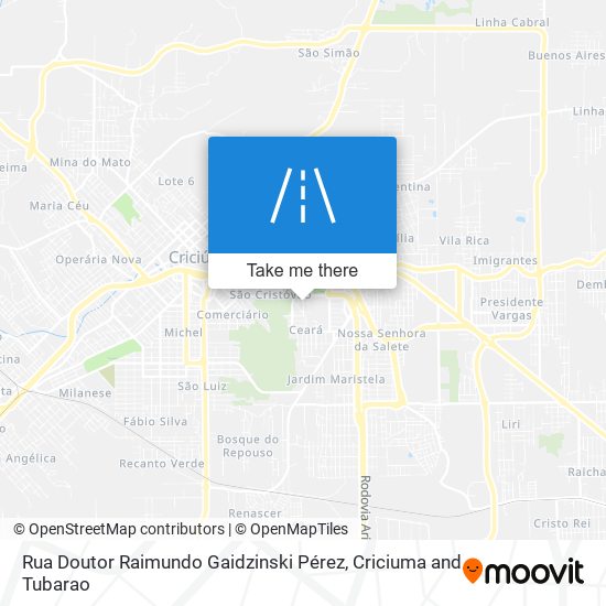 Rua Doutor Raimundo Gaidzinski Pérez map