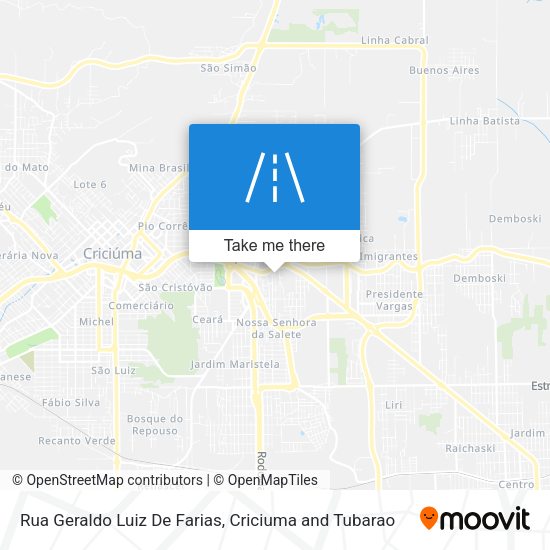 Rua Geraldo Luiz De Farias map