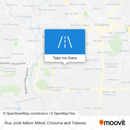 Rua José Adevir Milioli map