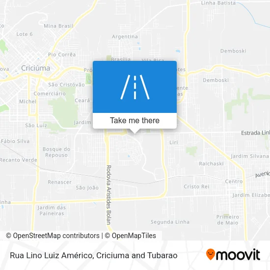 Mapa Rua Lino Luiz Américo