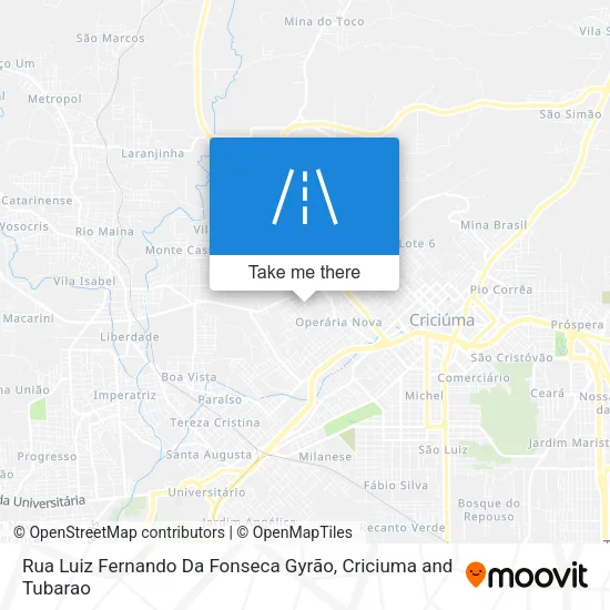 Rua Luiz Fernando Da Fonseca Gyrão map
