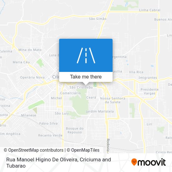 Rua Manoel Higino De Oliveira map