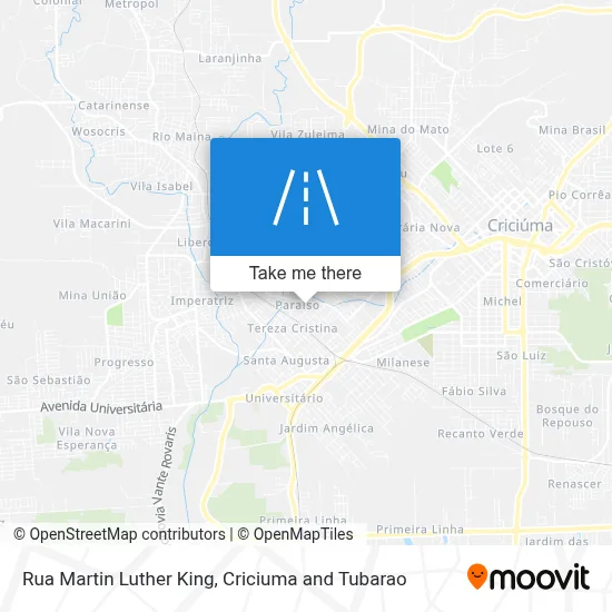 Rua Martin Luther King map