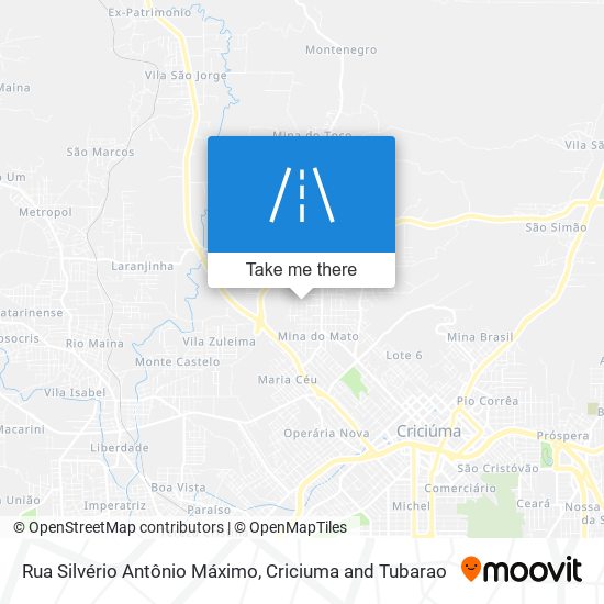 Mapa Rua Silvério Antônio Máximo