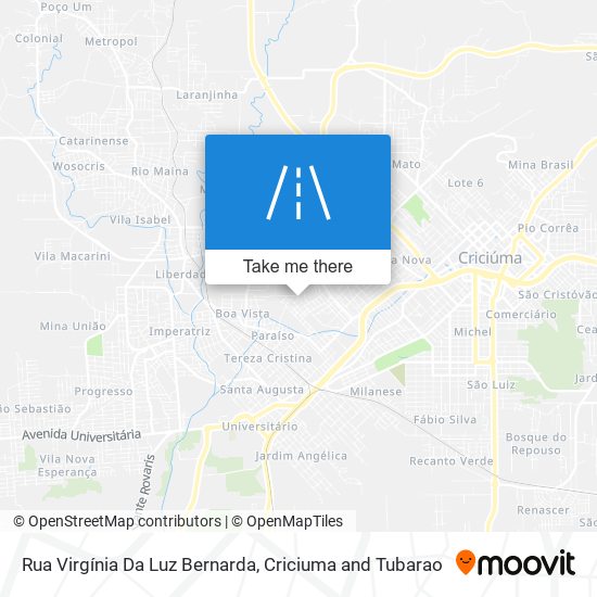 Mapa Rua Virgínia Da Luz Bernarda