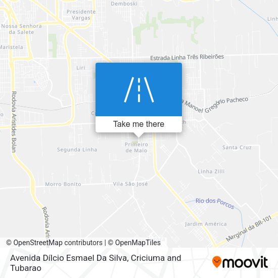 Avenida Dílcio Esmael Da Silva map