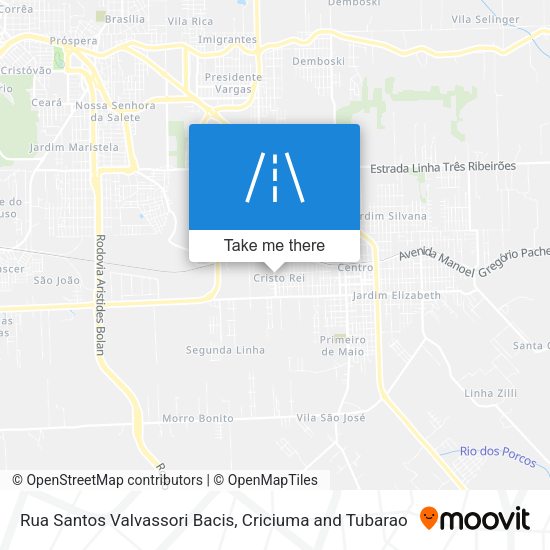 Rua Santos Valvassori Bacis map