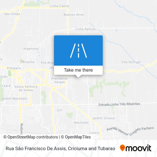 Rua São Francisco De Assis map