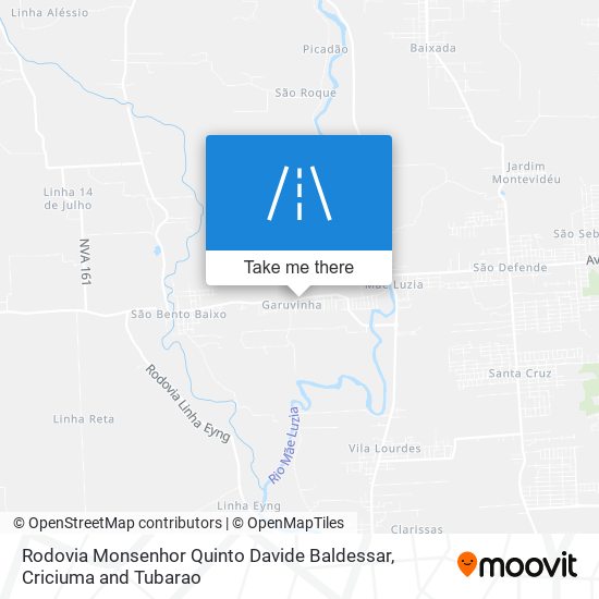 Rodovia Monsenhor Quinto Davide Baldessar map