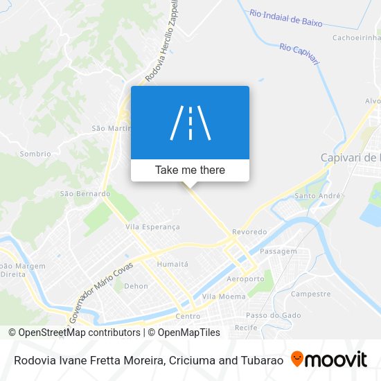 Rodovia Ivane Fretta Moreira map