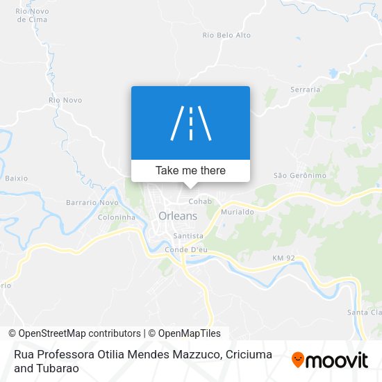 Rua Professora Otilia Mendes Mazzuco map