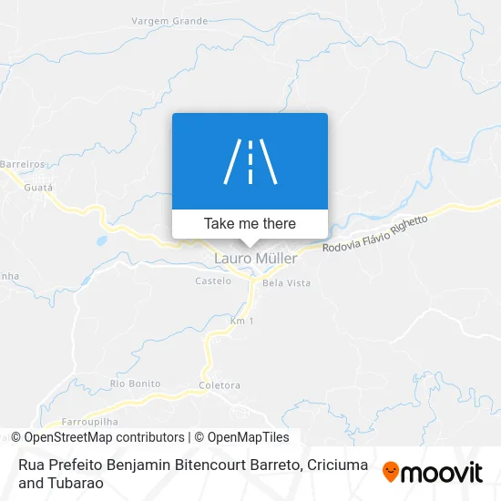 Rua Prefeito Benjamin Bitencourt Barreto map