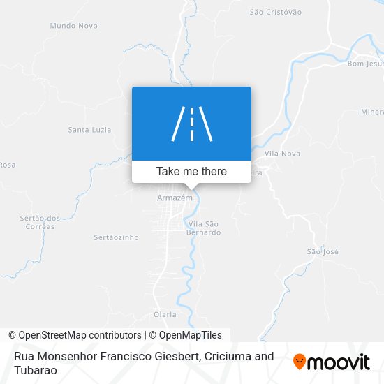 Rua Monsenhor Francisco Giesbert map