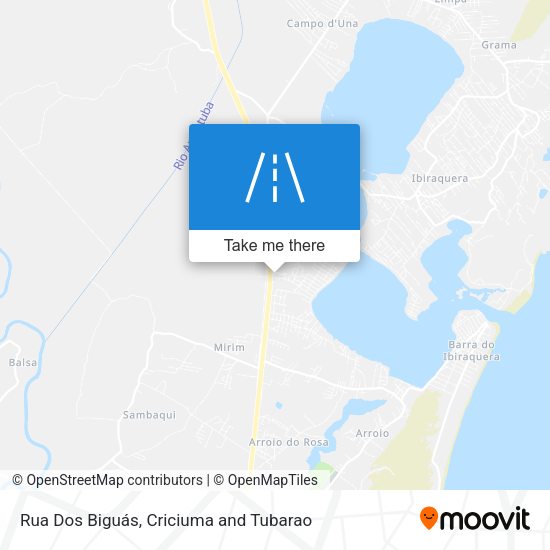 Rua Dos Biguás map