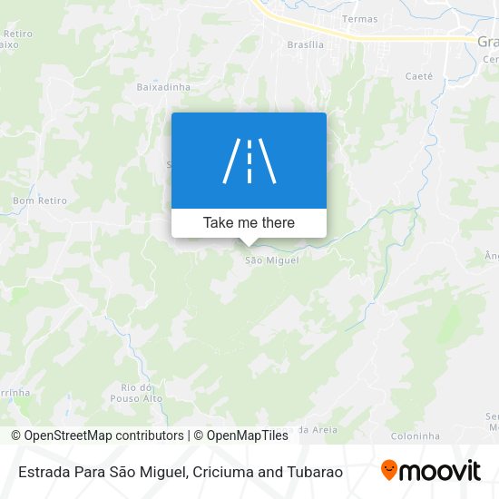 Estrada Para São Miguel map