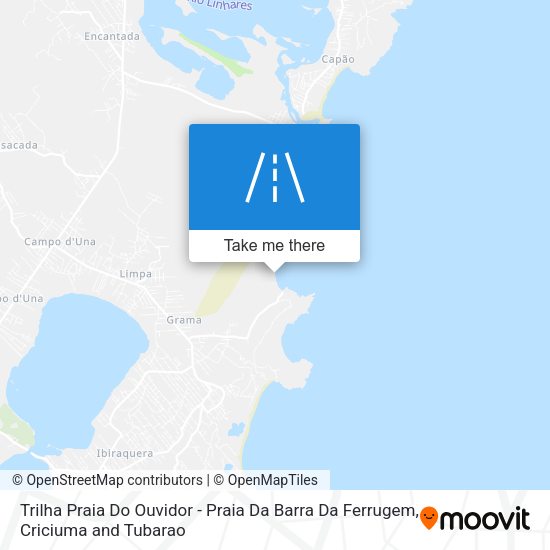 Trilha Praia Do Ouvidor - Praia Da Barra Da Ferrugem map