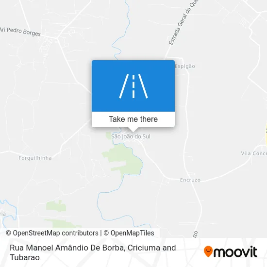 Rua Manoel Amândio De Borba map