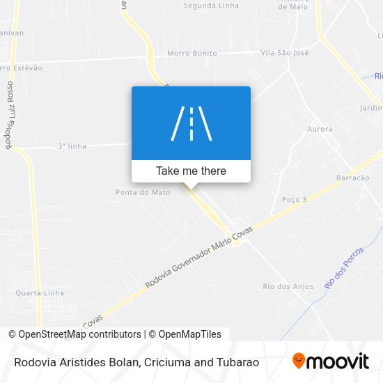 Rodovia Aristides Bolan map