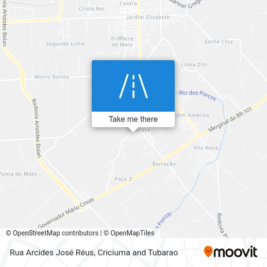 Rua Arcides José Réus map