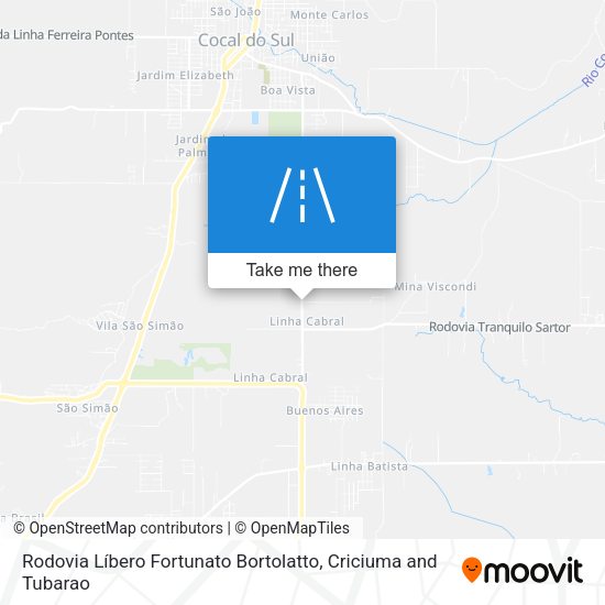 Rodovia Líbero Fortunato Bortolatto map