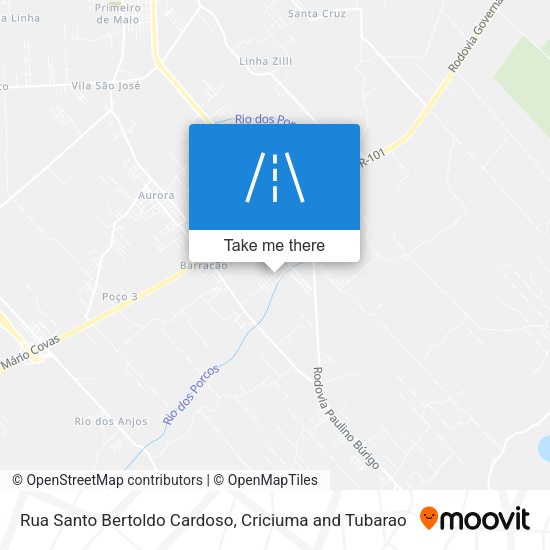Rua Santo Bertoldo Cardoso map