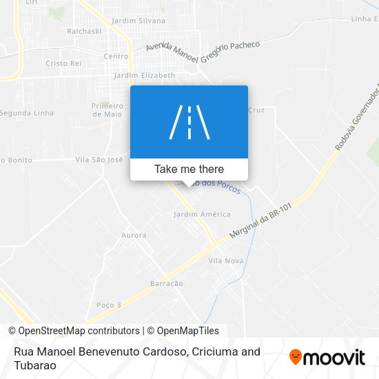 Rua Manoel Benevenuto Cardoso map
