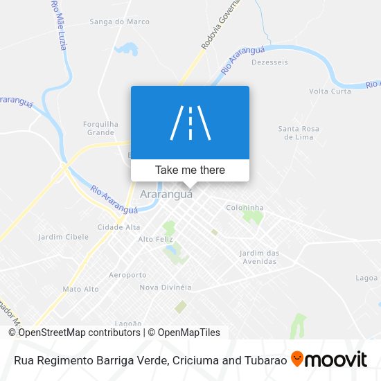 Rua Regimento Barriga Verde map